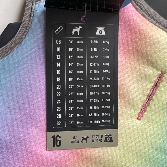 Canada Pooch Chill Seeker Cooling Vest - Rainbow - Size 16 - Picture 6 of 16